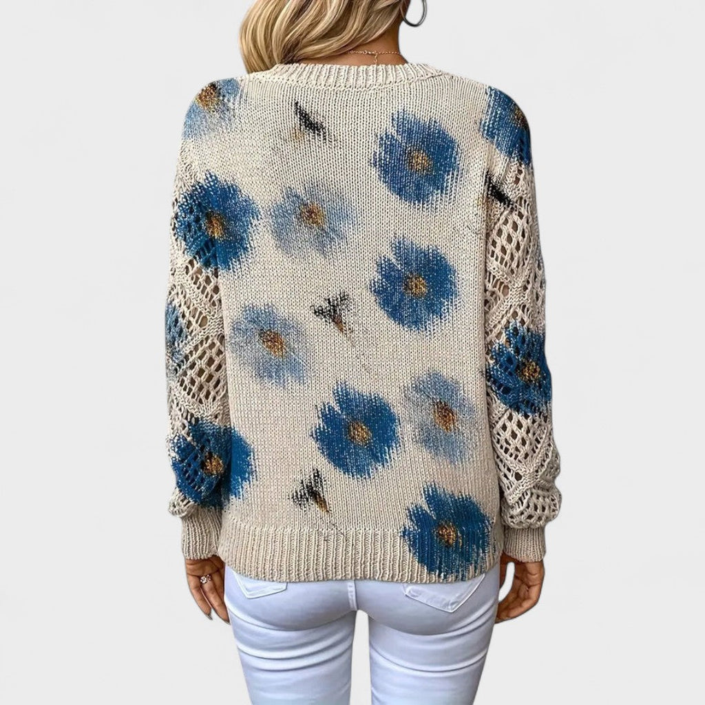 Alma - Pulover elegant cu model floral