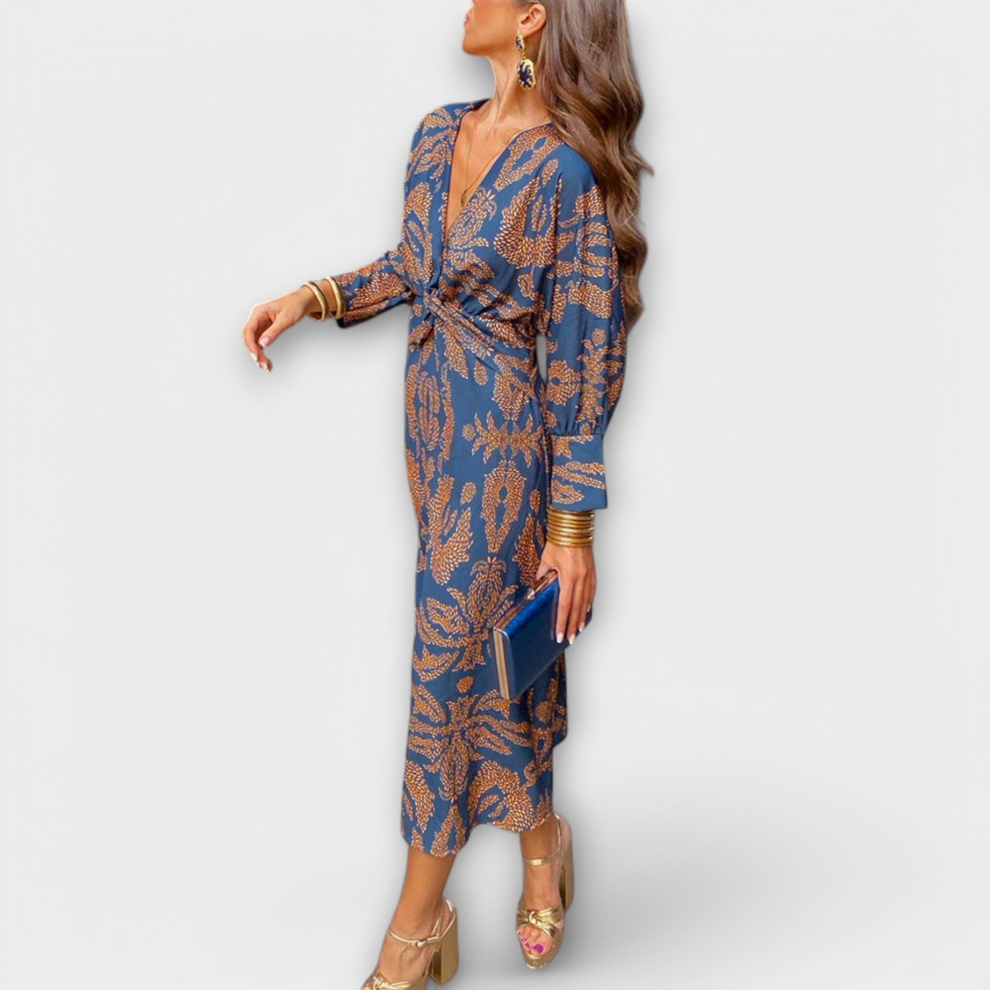 Oriana - Rochie elegantă cu mâneci lungi