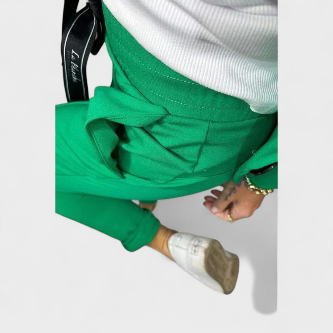 Karolina - Set croit la comandă cu sacou moale și pantaloni sport largi