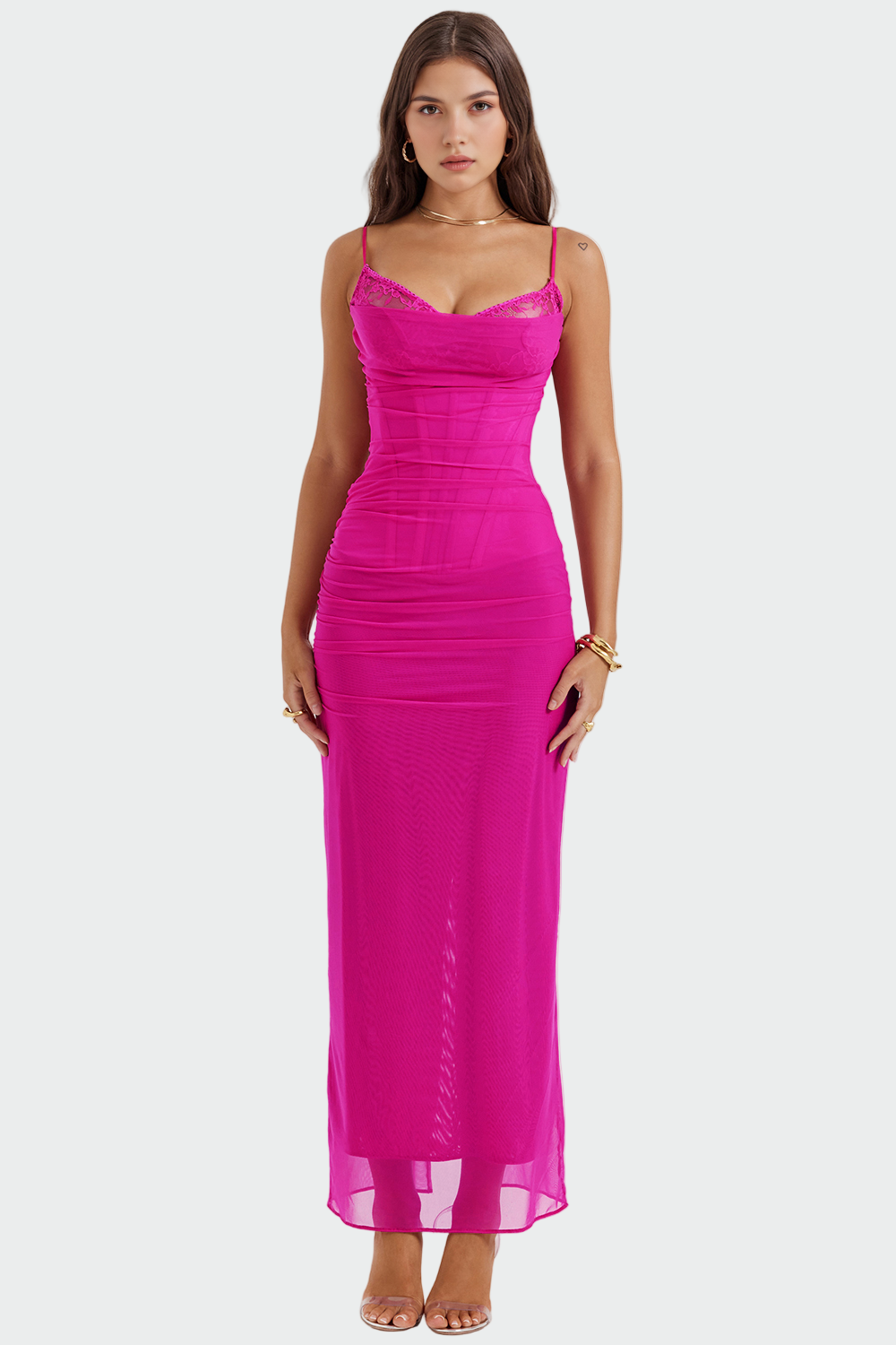 Rochie Aouri din tul drapat