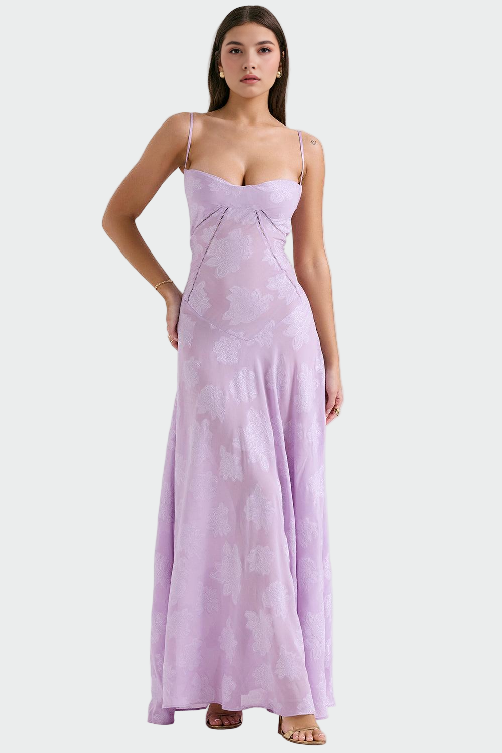 Rochie lungă cu flori