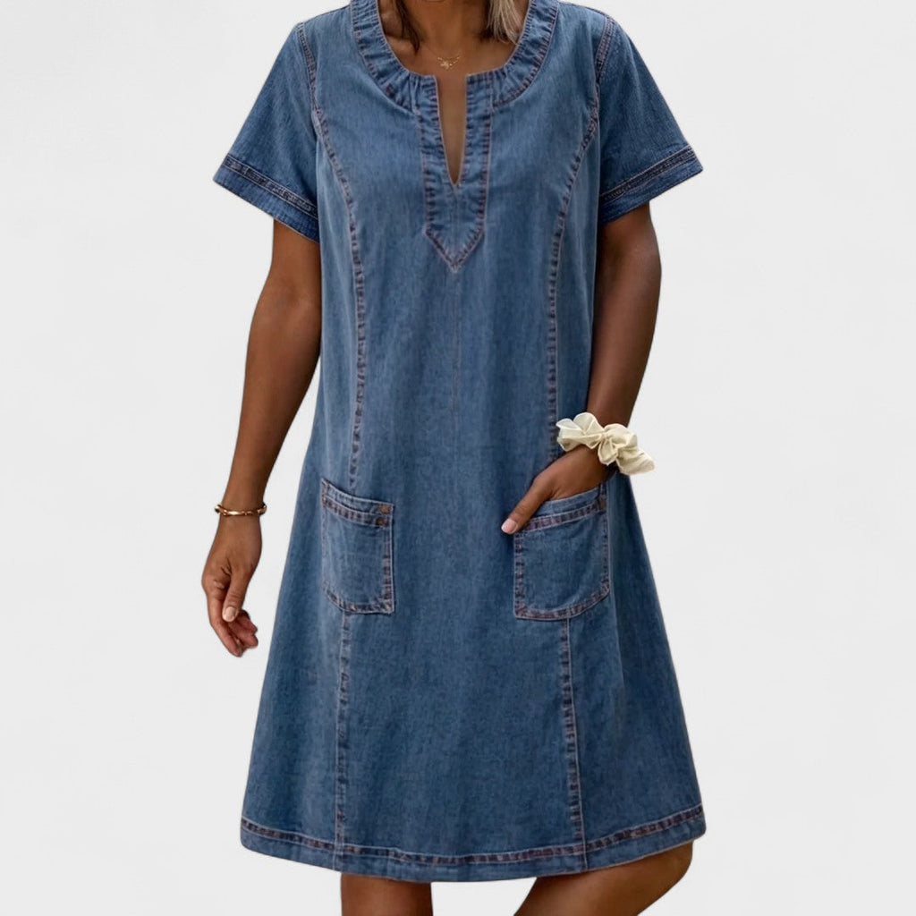 Julia - Rochie din denim moale 