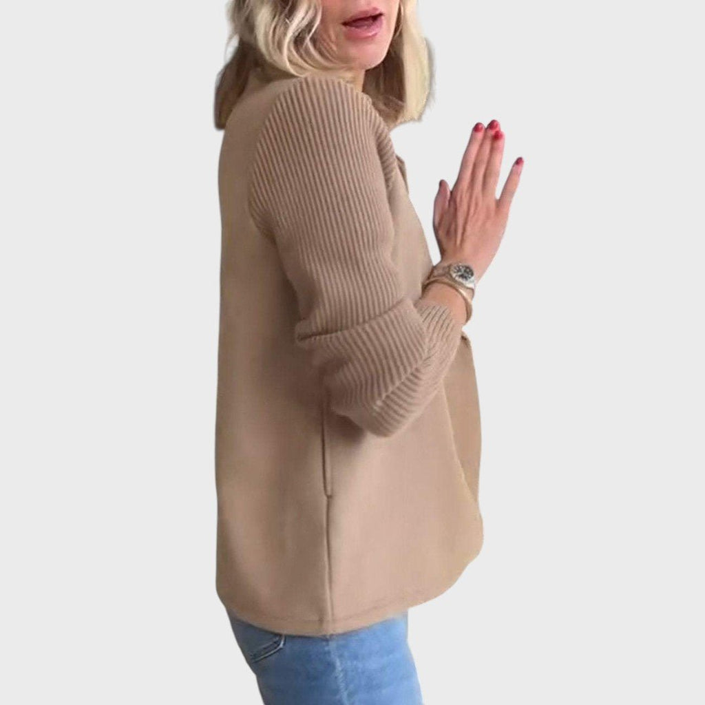Căldură | Sacou elegant cu mâneci tricotate