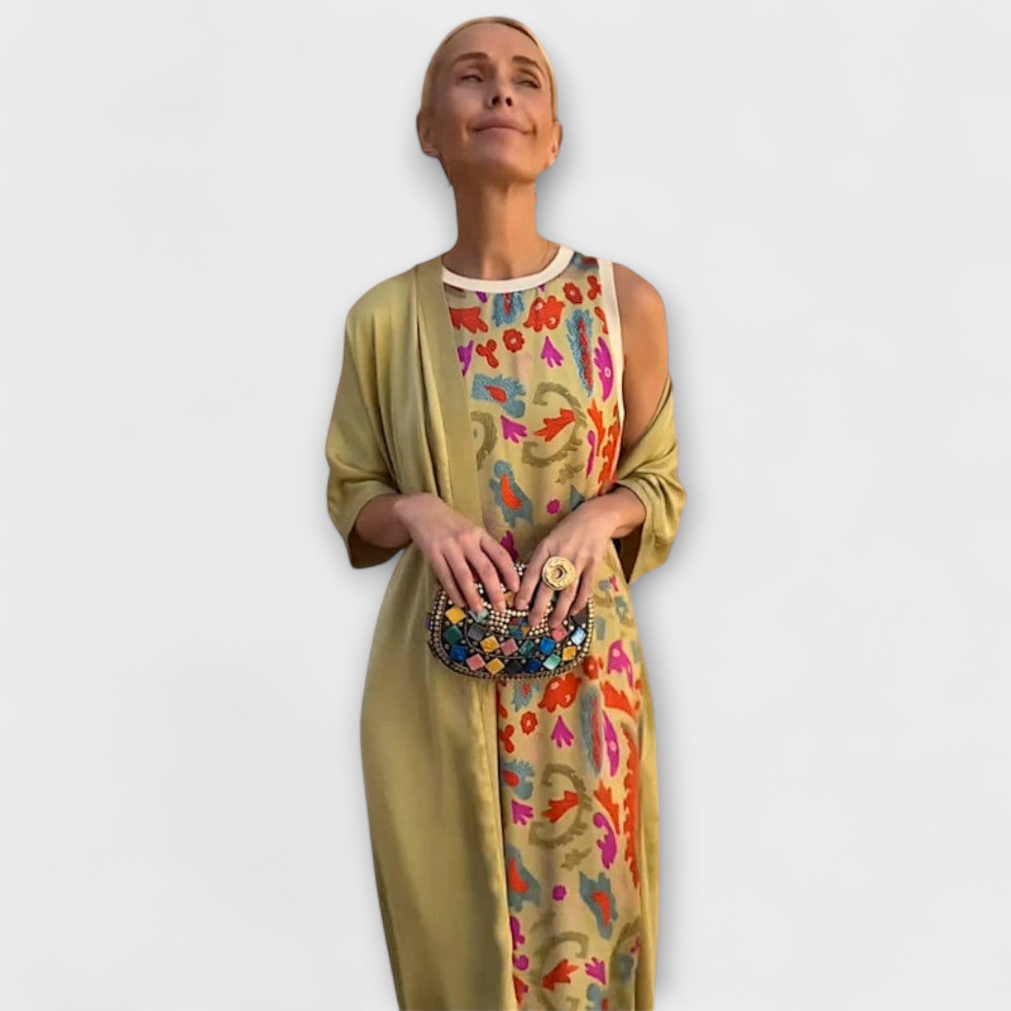 Julia – Rochie maxi cu jachetă asortată