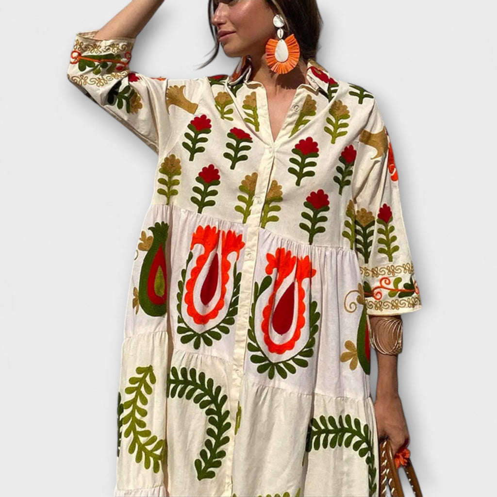 Marcela - Rochie elegantă cu imprimeu floral