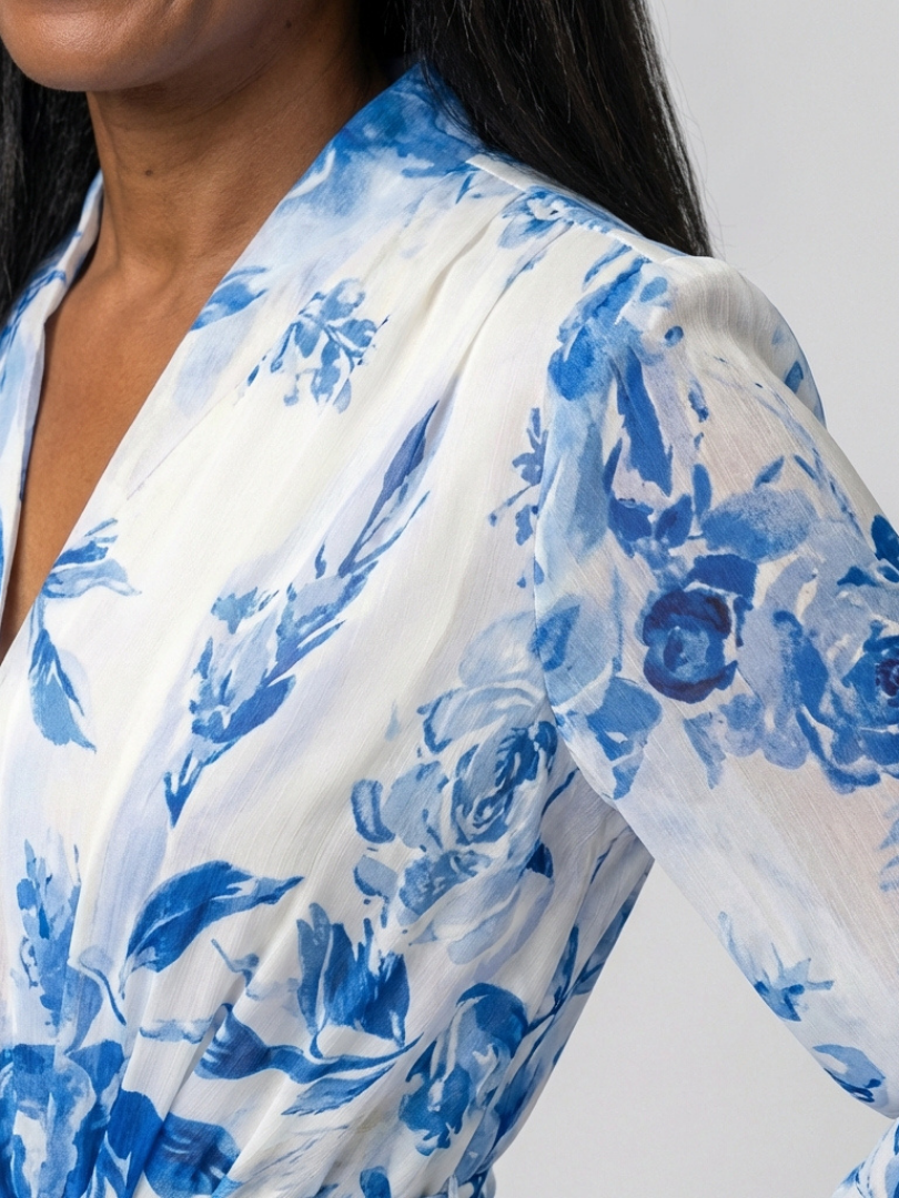 Lillian | Rochie Maxi Floral cu Mâneci Lungi