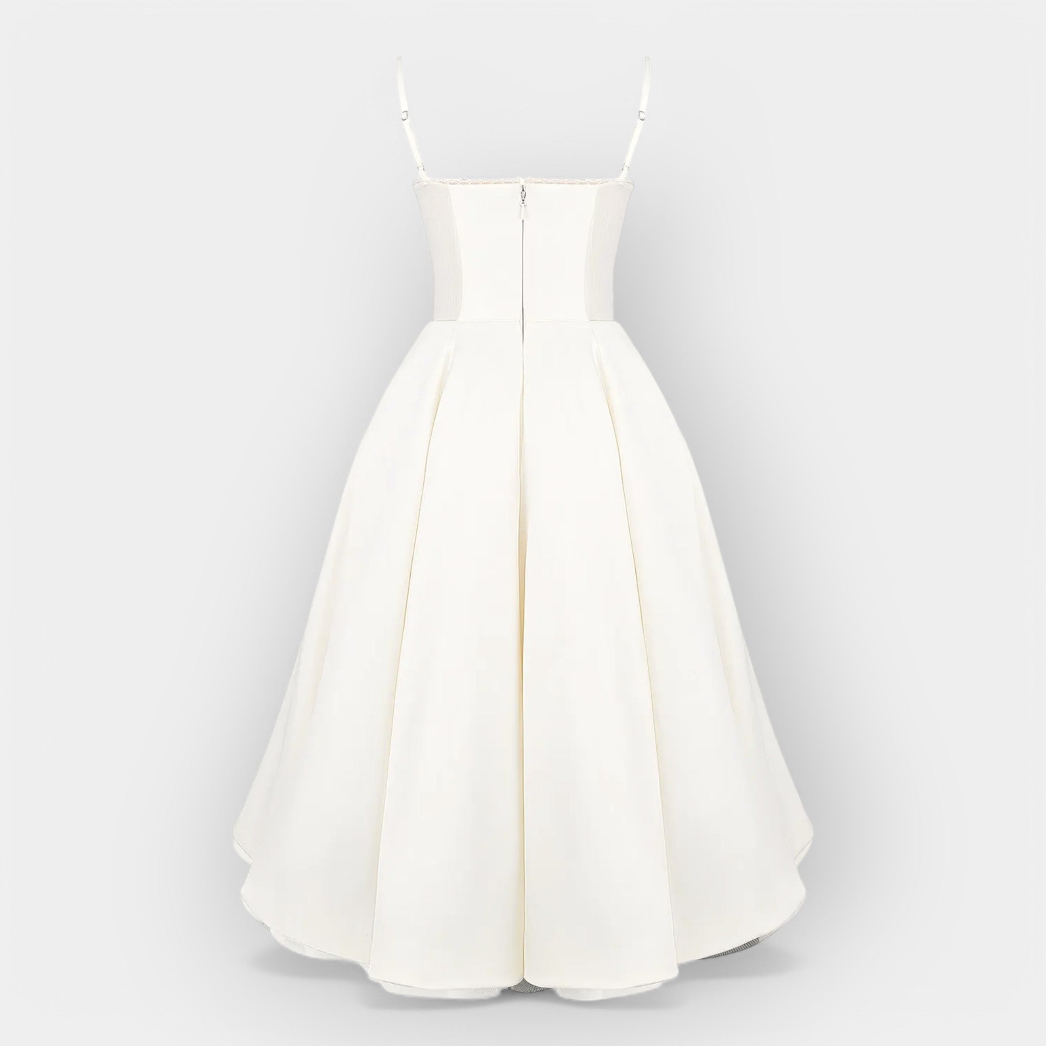Rochie midi albă minimalistă