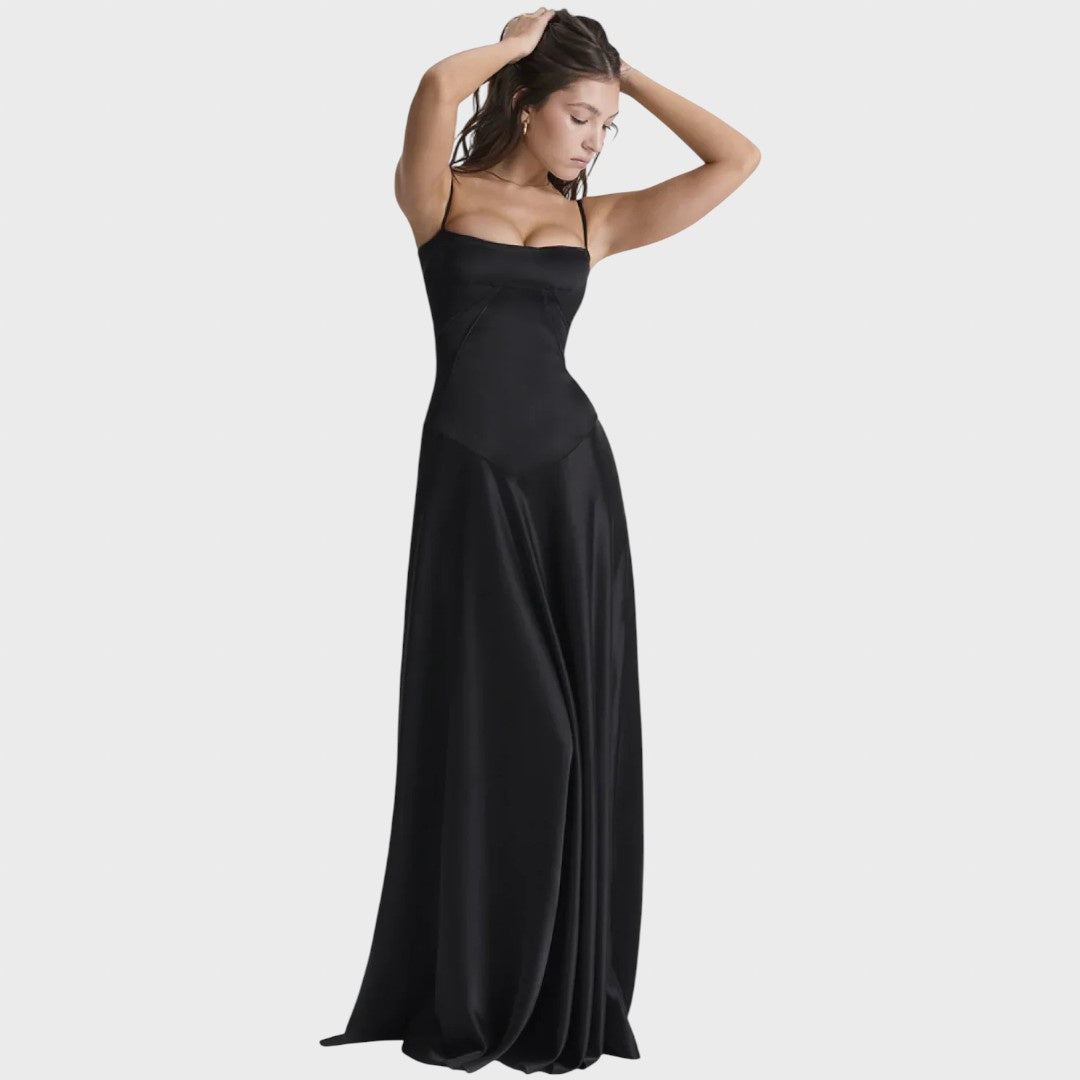 Petronėlė | Black Lace Charming Long Dress