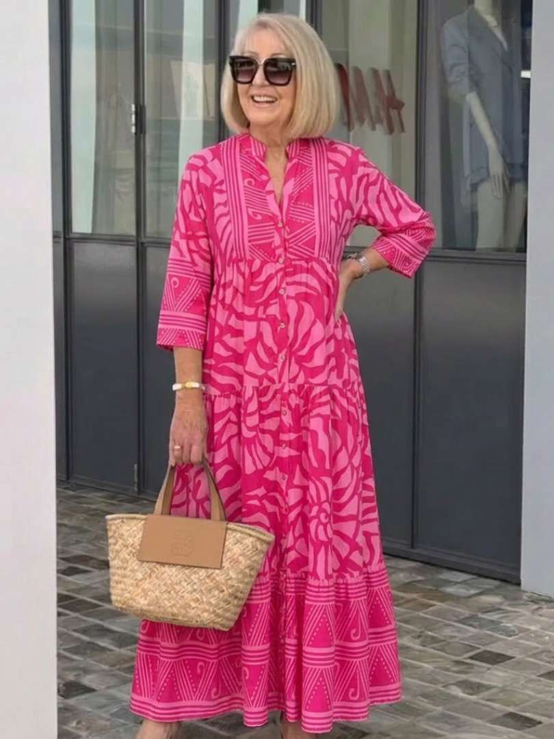 Marielle | Rochie Midi cu Buton în Față