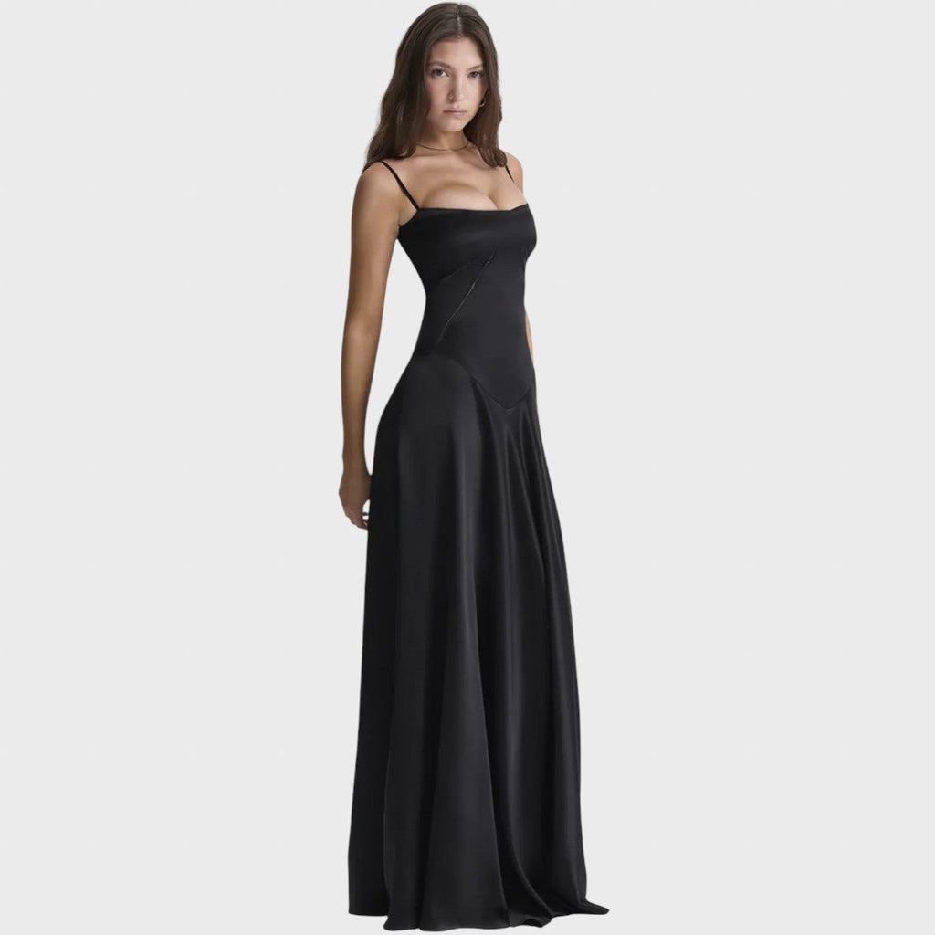 Petronėlė | Black Lace Charming Long Dress