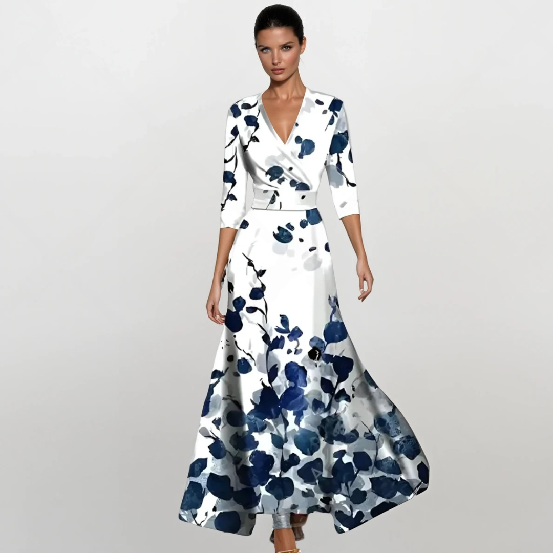 Inês - Rochie elegantă de damă cu mâneci